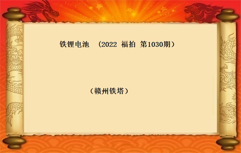 标的二、鐵锂電(diàn)池 （按噸拍賣）（2022 福拍 第1030期）