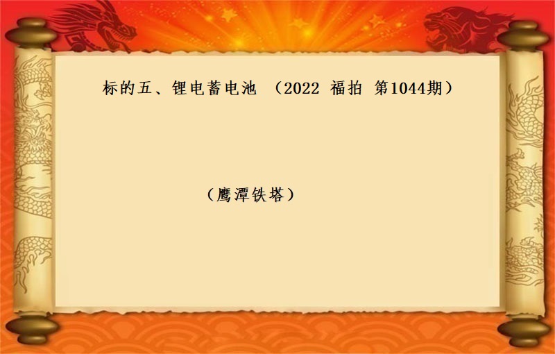 标的五、锂電(diàn)蓄電(diàn)池 (按噸拍賣）（2022 福拍 第1044期）