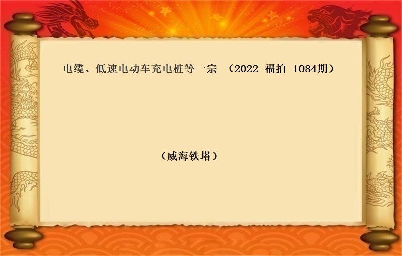 電(diàn)纜、低(dī)速電(diàn)動車充電(diàn)樁等一(yī)宗  （2022 福拍 第1084期）